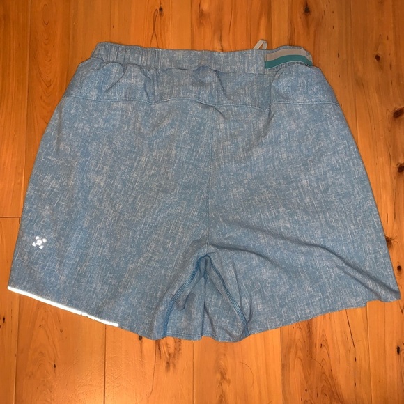 Men's Blue Lululemon 5” Shorts - Picture 2 of 4